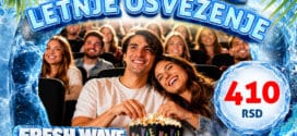 OVOG LETA, NAJUZBUDLJIVIJE OSVEŽENJE U GRADU! SVAKOG PONEDELJKA I UTORKA SNIŽENA CENA BIOSKOPSKIH KARATA U MTS DVORANI I BIOSKOPIMA CINE GRAND